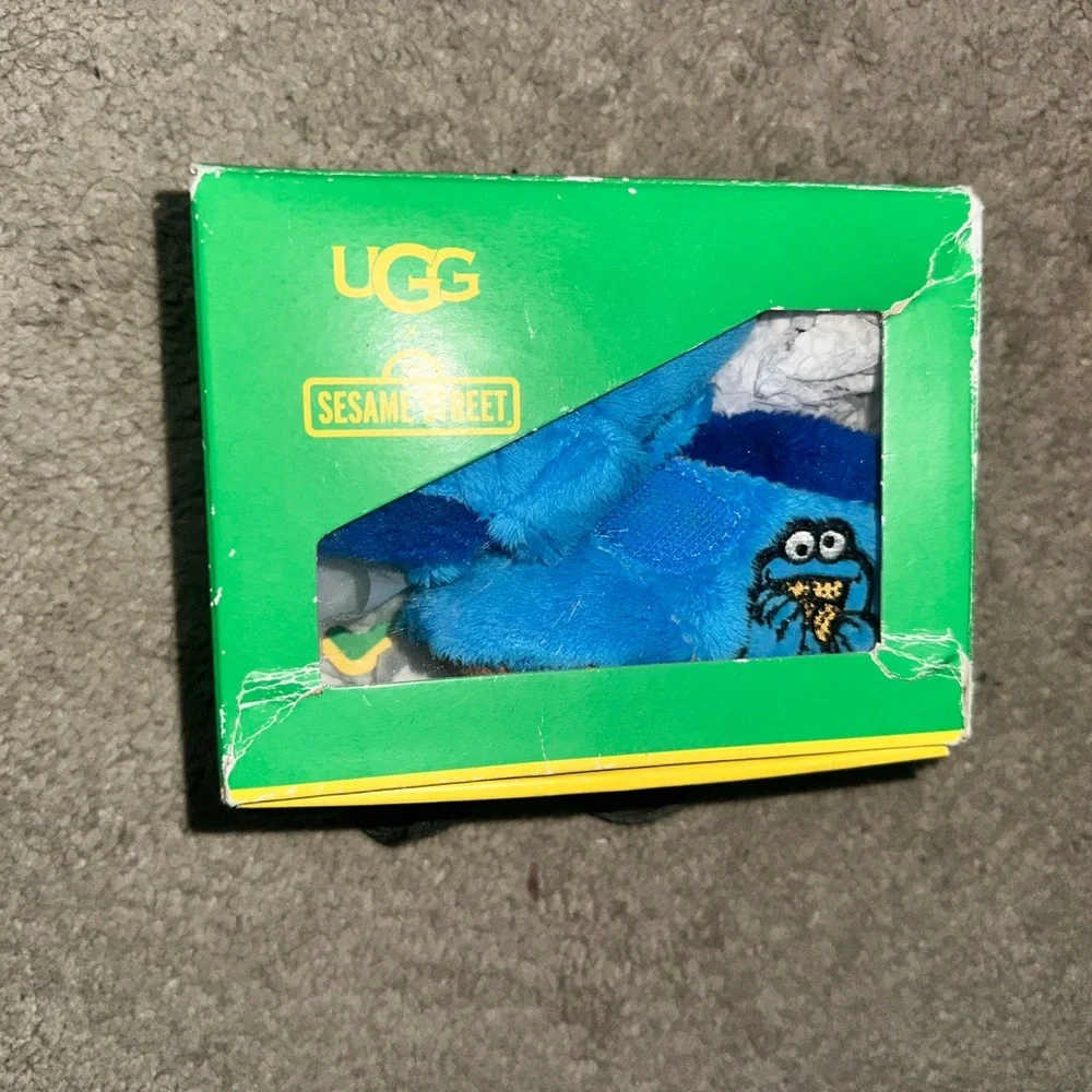 UGG Sesame Street Kids Blue Slippers - Picture 2 of 8